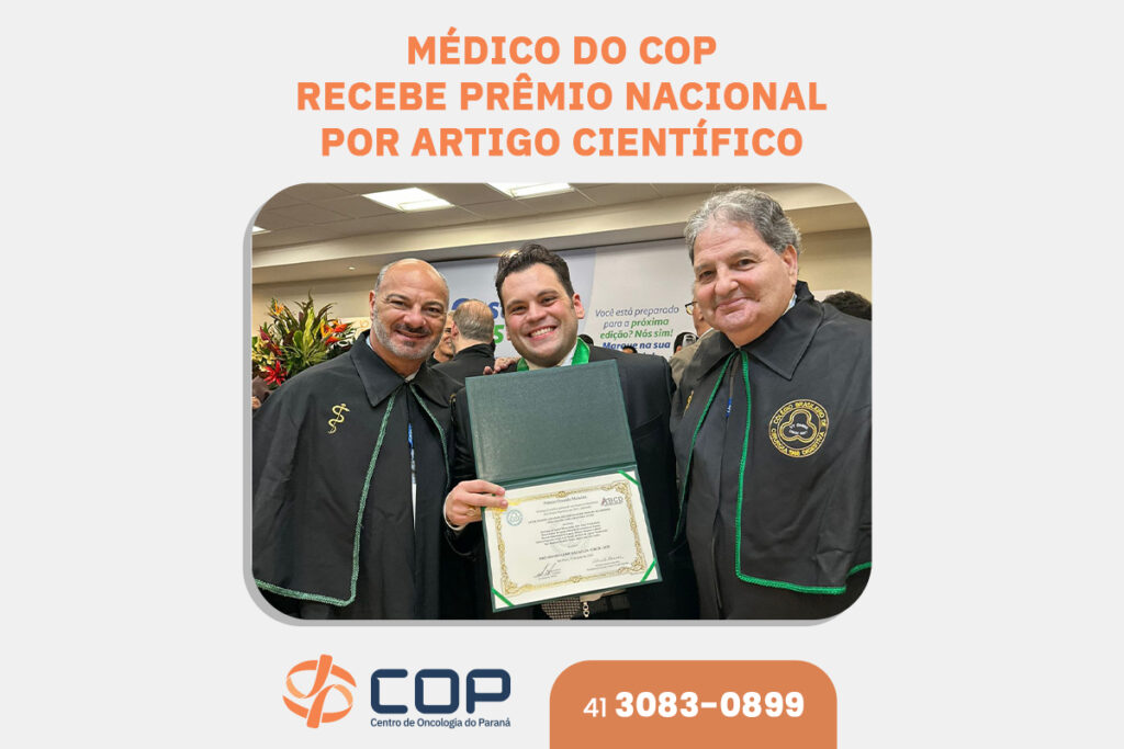 Médico do COP recebe prêmio nacional por artigo científico