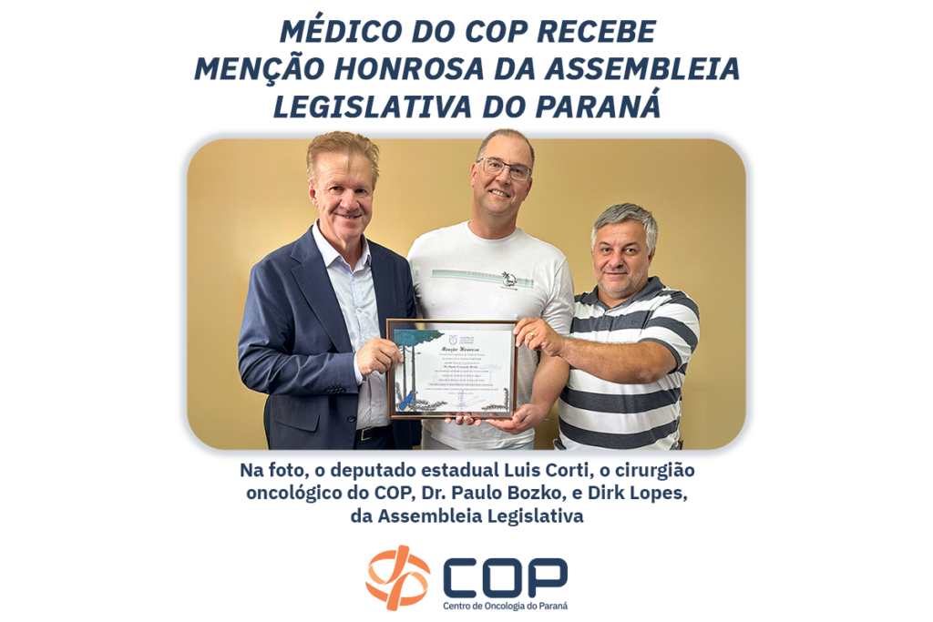 Médico do COP recebe Menção Honrosa da Assembleia Legislativa do Paraná